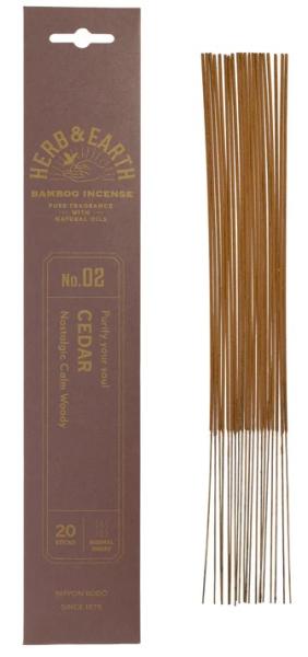 Zeder - Herb & Earth Premium Räucherstäbchen - Nippon Kodo